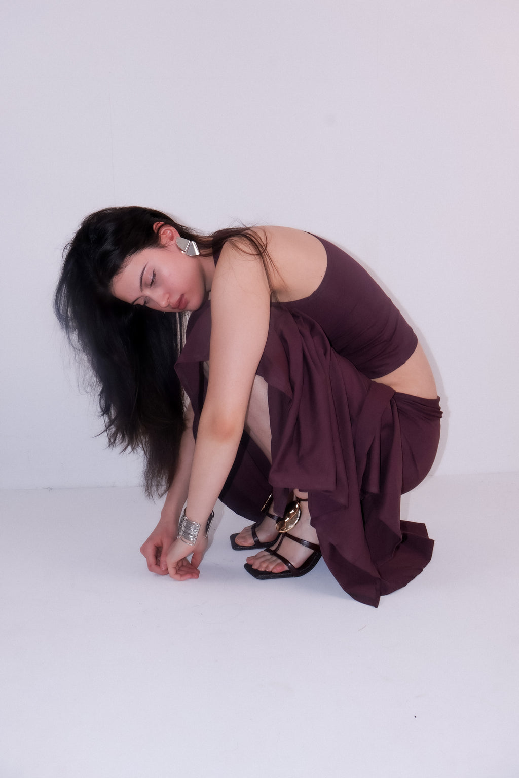 Yana draped skirt