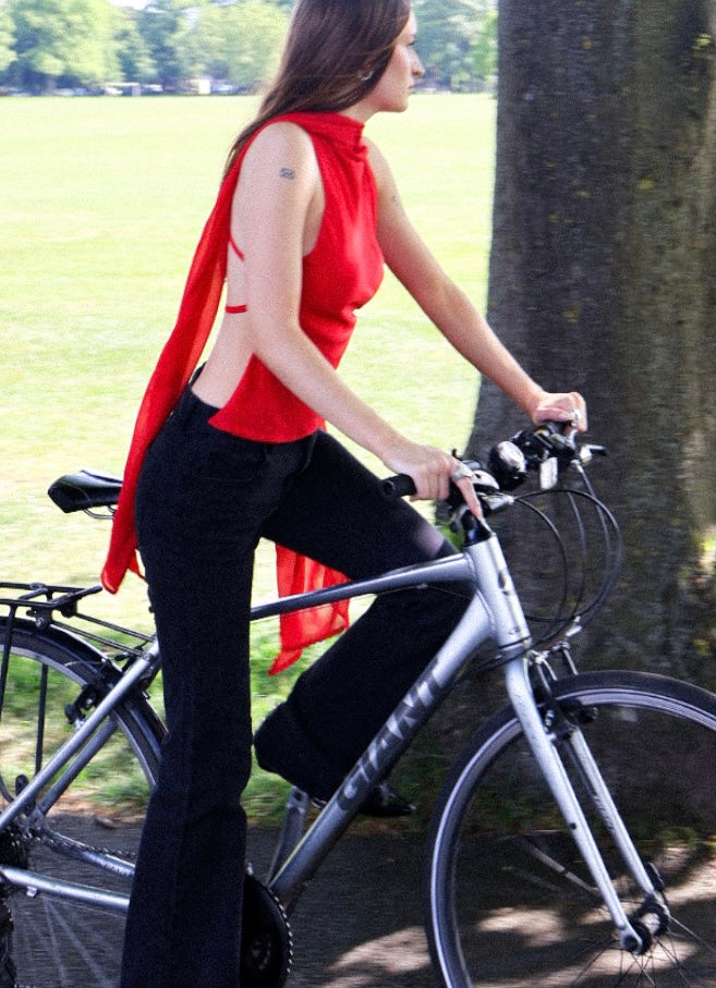 Scarf Top Red